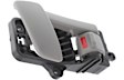 Front or Rear, Driver and Passenger Side Interior Door Handles, Gray, With door lock button