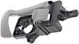 Front or Rear, Driver and Passenger Side Interior Door Handles, Gray, With door lock button