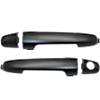 Front, Driver and Passenger Side Exterior Door Handles, Primed, Driver Side - With Key Hole; Passenger Side - Without Key Hole