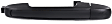 Front, Driver and Passenger Side Exterior Door Handles, Primed, Driver Side - With Key Hole; Passenger Side - Without Key Hole
