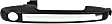 Front, Driver and Passenger Side Exterior Door Handles, Black, Driver Side - With Key Hole; Passenger Side - Without Key Hole