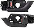 Front, Driver and Passenger Side Black Interior Door Handle, With door lock button, Coupe