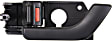 Front, Driver and Passenger Side Black Interior Door Handle, With door lock button, Coupe