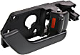 Front, Driver and Passenger Side Black Interior Door Handle, With door lock button, Coupe