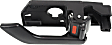 Front, Driver and Passenger Side Black Interior Door Handle, With door lock button, Coupe