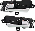 Front or Rear, Driver and Passenger Side Interior Door Handles, Chrome, With door lock button