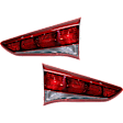 Driver and Passenger Side, Inner Tail Lights, with Bulbs, Halogen, Mounts on Liftgate, Mounts on Liftgate