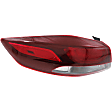 Driver and Passenger Side, Inner and Outer Halogen Tail Light, With bulb(s), OE Replacement