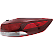 Passenger Side, Inner and Outer Halogen/LED Combo Tail Light, With bulb(s), OE Replacement