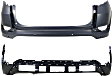Rear, Upper and Lower Upper - Primed, Lower - Textured Bumper Cover, CAPA Certified