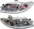 Driver and Passenger Side Headlights, with Bulbs, Halogen, with Marker Light