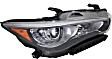 2014-2017 Infiniti Q50 - Driver and Passenger Side Headlights, with Bulbs, LED, For Models without Adaptive Headlights, CAPA Certified