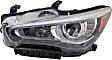 2014-2017 Infiniti Q50 - Driver and Passenger Side Headlights, with Bulbs, LED, For Models without Adaptive Headlights, CAPA Certified