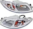 Driver and Passenger Side Headlights, with Bulbs, Halogen, without Marker Light