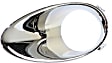 Front, Driver and Passenger Side Fog Light Trims, Chrome