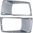 Driver and Passenger Side Headlight Bezels, Chrome