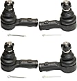 Front, Driver and Passenger Side, Inner and Outer Tie Rod Ends