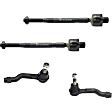 Front, Driver and Passenger Side, Inner and Outer Tie Rod Ends