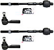 Front, Driver and Passenger Side, Inner and Outer Tie Rod Ends