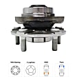2003-2009 Nissan 350Z - Front and Rear, Driver and Passenger Side Wheel Hubs, with Bearing, Coupe, Rear Wheel Drive