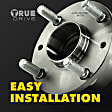2003-2009 Nissan 350Z - Front and Rear, Driver and Passenger Side Wheel Hubs, with Bearing, Coupe, Rear Wheel Drive