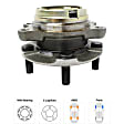 2009-2013 Infiniti G37 - Front, Driver and Passenger Side Wheel Hub, 5 Lugs, With Bearing, AWD