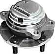 4-Wheel Set Front and Rear, Driver and Passenger Side Wheel Hubs, 5 Lugs, with Bearing, 5 x 4.5 In. Bolt Pattern, RWD