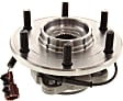 Rear, Driver and Passenger Side Wheel Hub, 6 Lugs, With Bearing, With Sensor