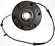 Rear, Driver and Passenger Side Wheel Hub, 6 Lugs, With Bearing, With Sensor