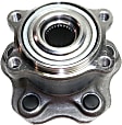 2-Wheel Set Rear, Driver and Passenger Side Wheel Hubs, 5 Lugs, With Bearing, AWD