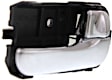 Front or Rear, Driver and Passenger Side Interior Door Handles, Chrome, With door lock button, Chrome