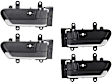 Front and Rear, Driver and Passenger Side Interior Door Handles, Black, With Door Lock Button