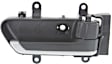 Front or Rear, Driver and Passenger Side Interior Door Handles, Black, With Door Lock Button
