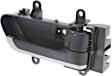 Front or Rear, Driver and Passenger Side Interior Door Handles, Black, With Door Lock Button