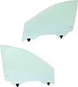 Front, Driver and Passenger Side Door Glasses, Green Tint, Replaces NAGS No. FD25562 GTYN, FD25563 GTYN