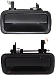Rear, Driver and Passenger Side Textured Black Exterior Door Handle, Without Key Hole