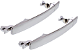 Rear, Driver and Passenger Side Chrome Exterior Door Handle, Without Key Hole