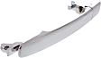 Rear, Driver and Passenger Side Chrome Exterior Door Handle, Without Key Hole