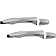 Rear, Driver and Passenger Side Chrome Exterior Door Handle, Without Key Hole
