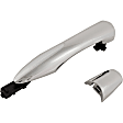 Rear, Driver and Passenger Side Chrome Exterior Door Handle, Without Key Hole