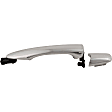 Rear, Driver and Passenger Side Chrome Exterior Door Handle, Without Key Hole