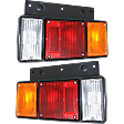1995-1998 Isuzu FRR - Driver and Passenger Side Halogen Tail Light, With bulb(s), OE Replacement