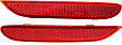 Rear, Driver and Passenger Side Bumper Reflector, CAPA Certified