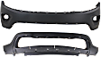 2014 Jeep Grand Cherokee Overland - Front, Upper and Lower Upper - Primed, Lower - Textured Bumper Cover, For Models With Code MFD or MFN