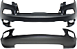 2016 Jeep Cherokee Latitude - Front Upper - Primed, Lower - Textured Bumper Cover, For Models Without Parking Aid Sensor, For Models Without Headlight Washer