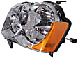 2009 Jeep Grand Cherokee - Driver and Passenger Side Halogen Headlight, With bulb(s), OE Replacement