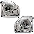 2009 Jeep Liberty - Driver and Passenger Side Halogen Headlight, With bulb(s), For Models Without Black Bezel and Fog Lights, OE Replacement
