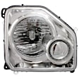 2009 Jeep Liberty - Driver and Passenger Side Halogen Headlight, With bulb(s), For Models Without Black Bezel and Fog Lights, OE Replacement