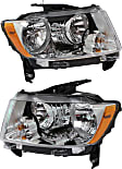 Driver and Passenger Side Halogen Headlight, With bulb(s), OE Replacement