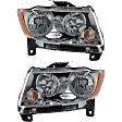 2011 Jeep Grand Cherokee - Driver and Passenger Side Halogen Headlight, With bulb(s), Laredo / Laredo E / Laredo X Models, OE Replacement